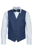 Boys-Karo-Weste Slim-Fit